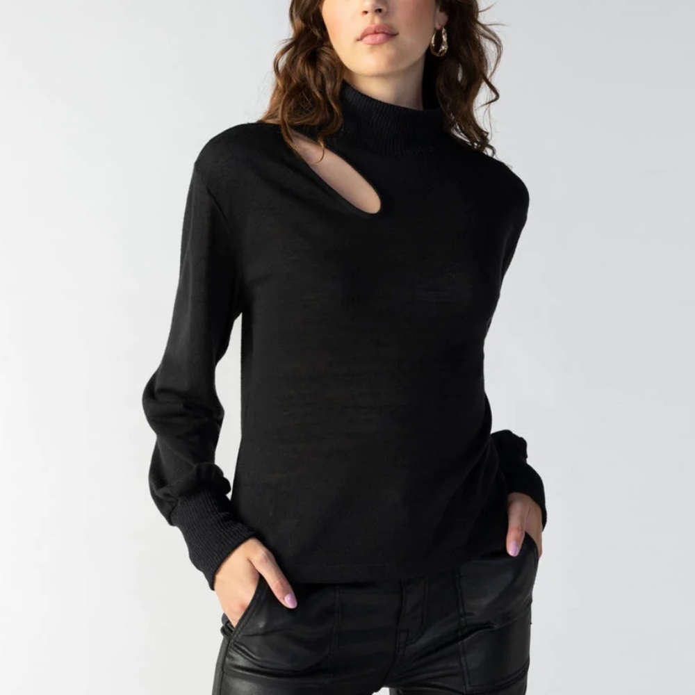 NEW Sanctuary Mock neck cutout sweater size S